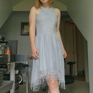 miami High-Low Lace Dress